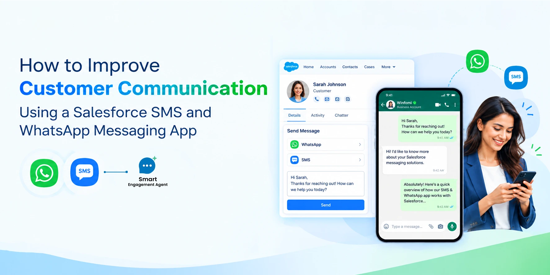 How to Improve Customer Communication Using a Salesforce SMS and WhatsApp Messaging App