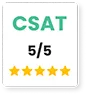 Winfomi rated 5 stars in Salesforce CSAT for customer satisfaction
