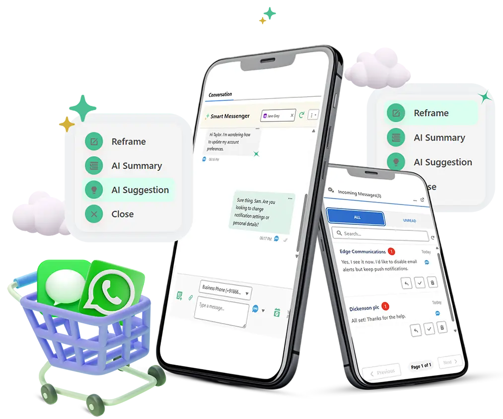 Winfomi Smart Messenger SMS WhatsApp Salesforce AppExchange native app